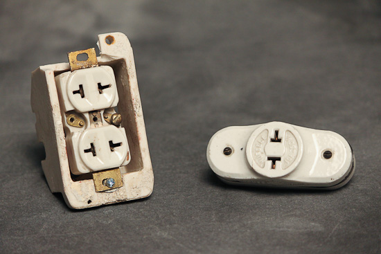 Porcelain Early Electrical Outlets